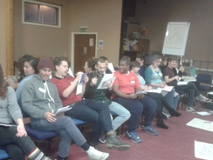 The trainees at the weekend starting to learn the art of listening