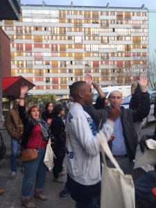 Saying goodbye at the Clichy-sous-Bois centre